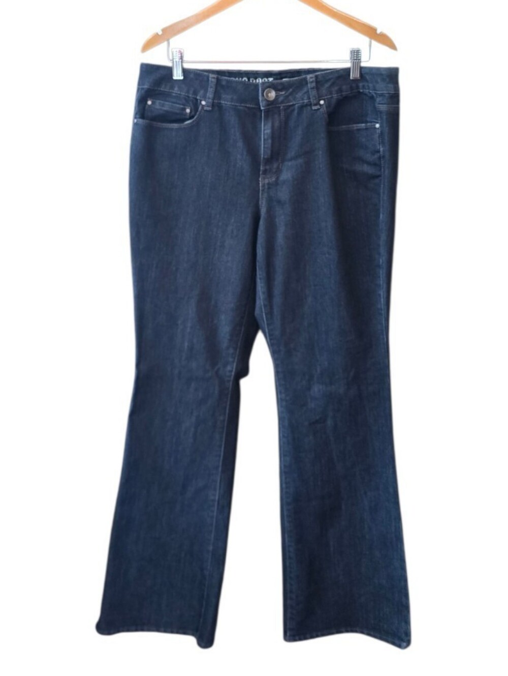 DKNY Soho Bootcut Mid Rise Dark Wash Blue Jeans 14